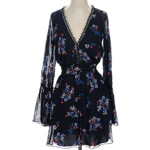 NICHOLAS Black Floral Mini Dress